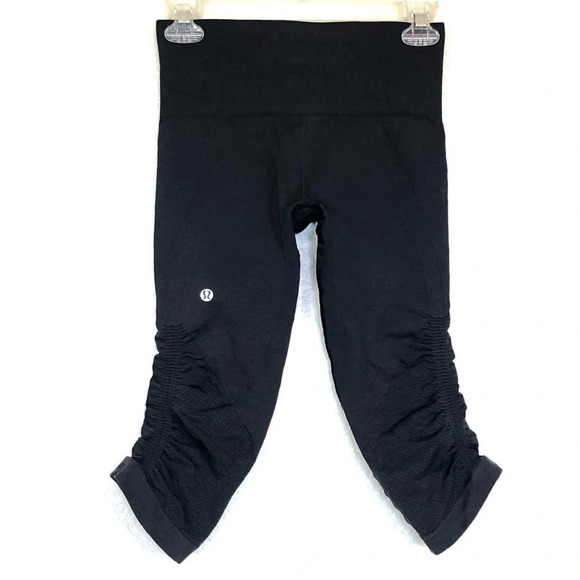 Lululemon Ebb To Street Cropped Black Leggings size 4 - Picture 5 of 9